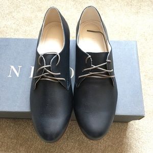 Nisolo Oliver Black Noir Leather Oxford sz 8.5 NWT